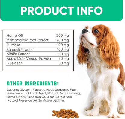 Natural Dog Allergy Chews for Dog Itch Tasty Allergy Relief Pet Supplement For